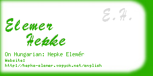 elemer hepke business card